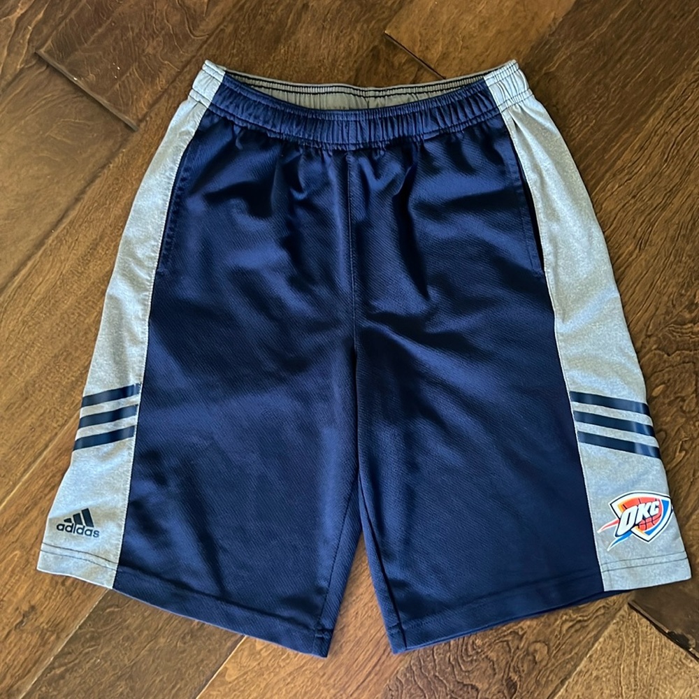 Boys Adidas OKC Oklahoma City Thunder Shorts